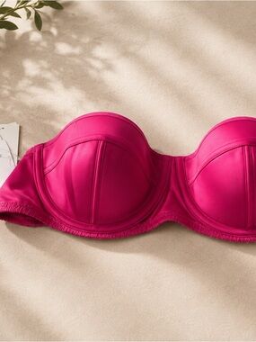 DKNY Hot Pink Strapless Bandeau Bra